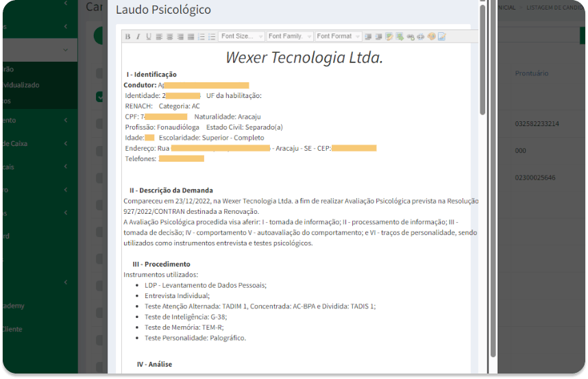 Laudo psicológico